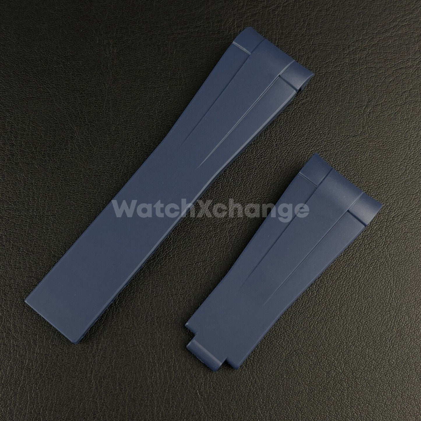 Blue Rubber Strap Rolex Submariner GMT Master Deployment Clasp Oysterflex 20mm