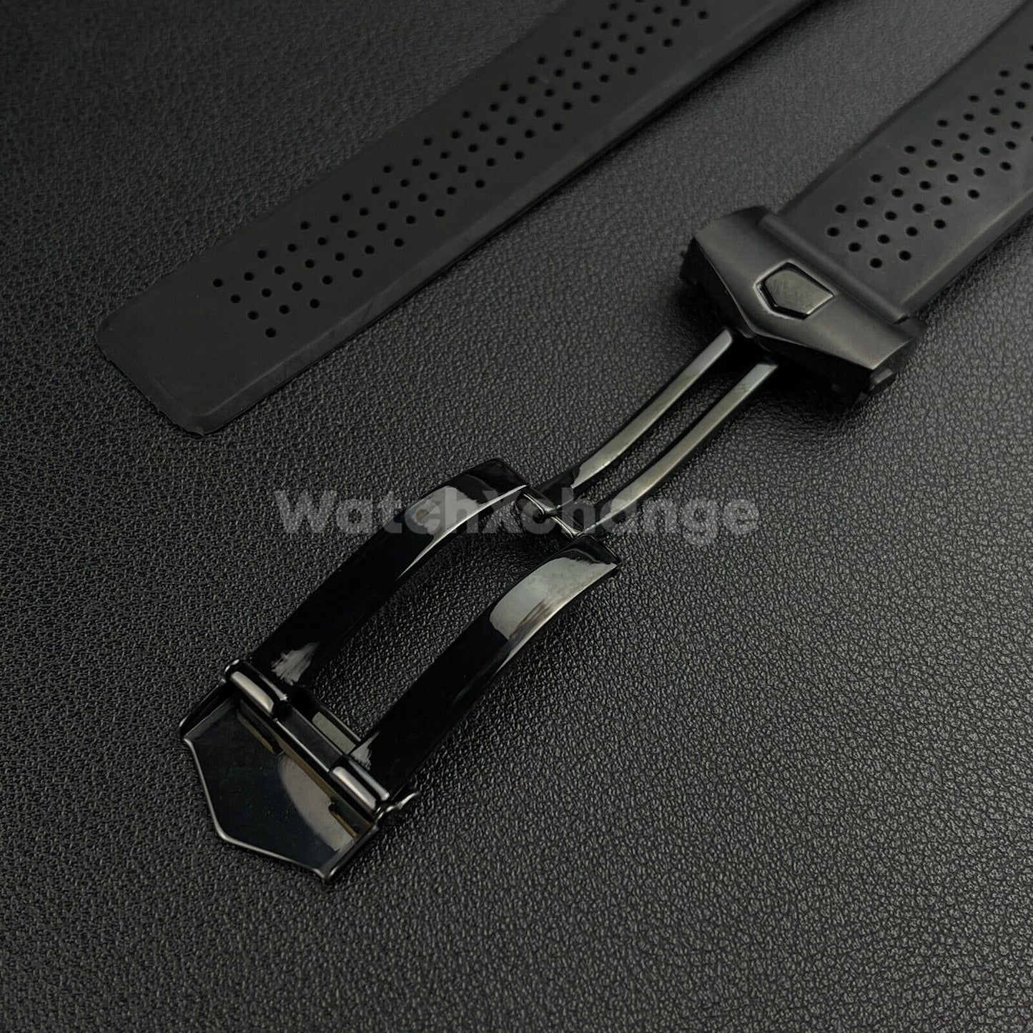 Rubber Silicone Watch Strap Band Mens Breathable Waterproof 24mm Fit TAG Heuer