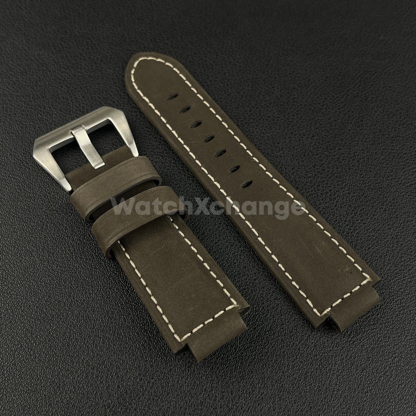 Brown Frosted Leather Watch Strap for Timex Tidal Compass T2N72 T2N720 14mm 16mm