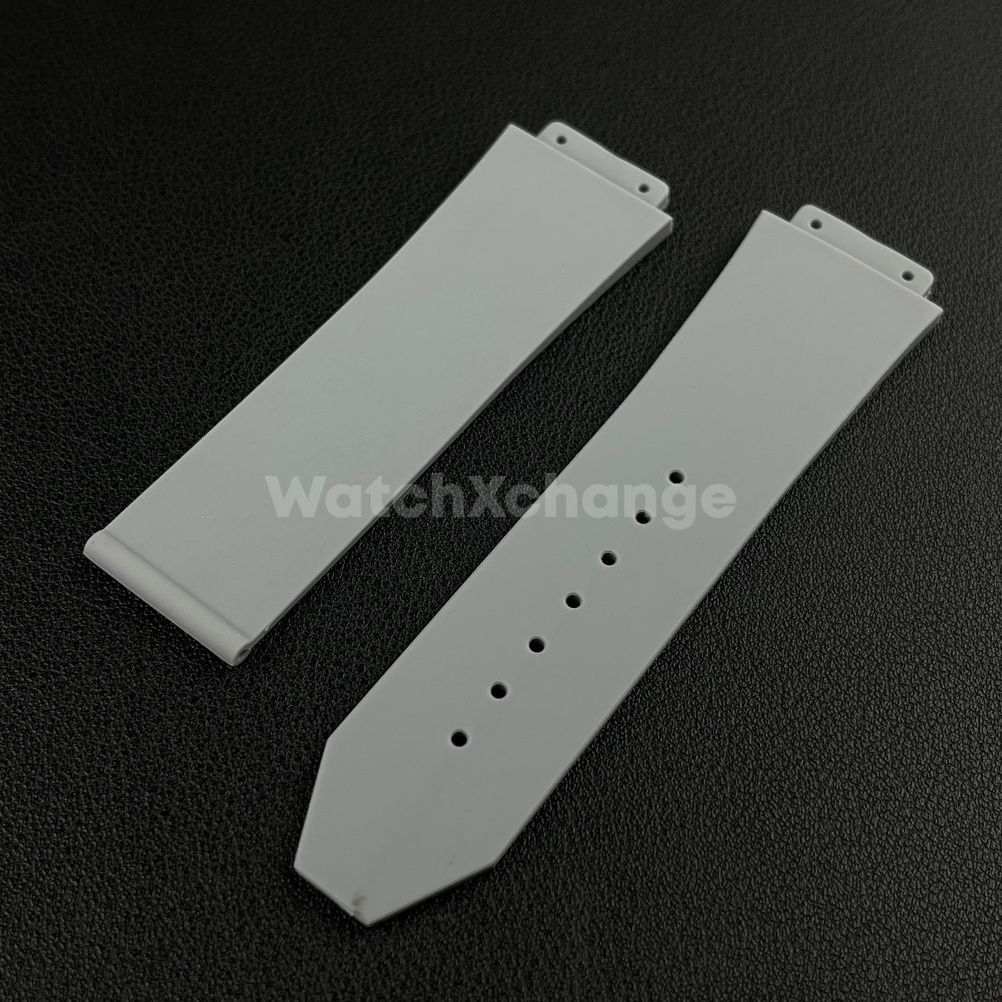 Grey Rubber Silicone Watch Strap Waterproof Band 26*19mm Fit HUBLOT BIG BANG