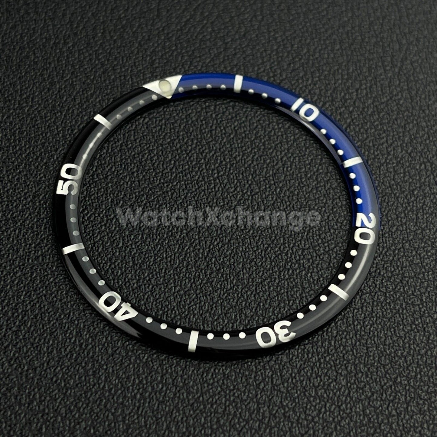 Black & Blue 38mm Flat Resin Bezel Insert For Divers Watch Seiko Mod SKX SRPD