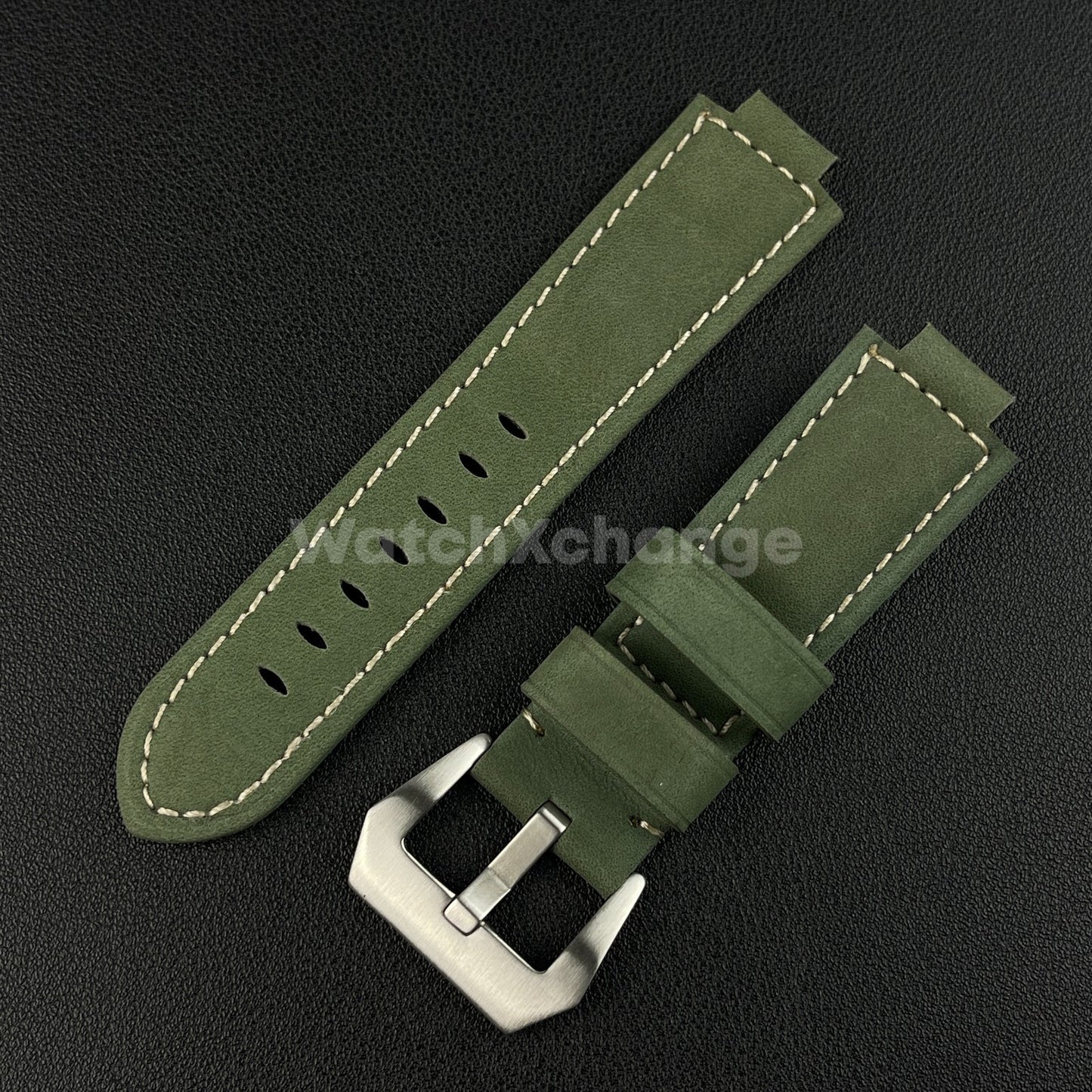 Green Frosted Leather Watch Strap for Timex Tidal Compass T2N72 T2N720 14mm 16mm