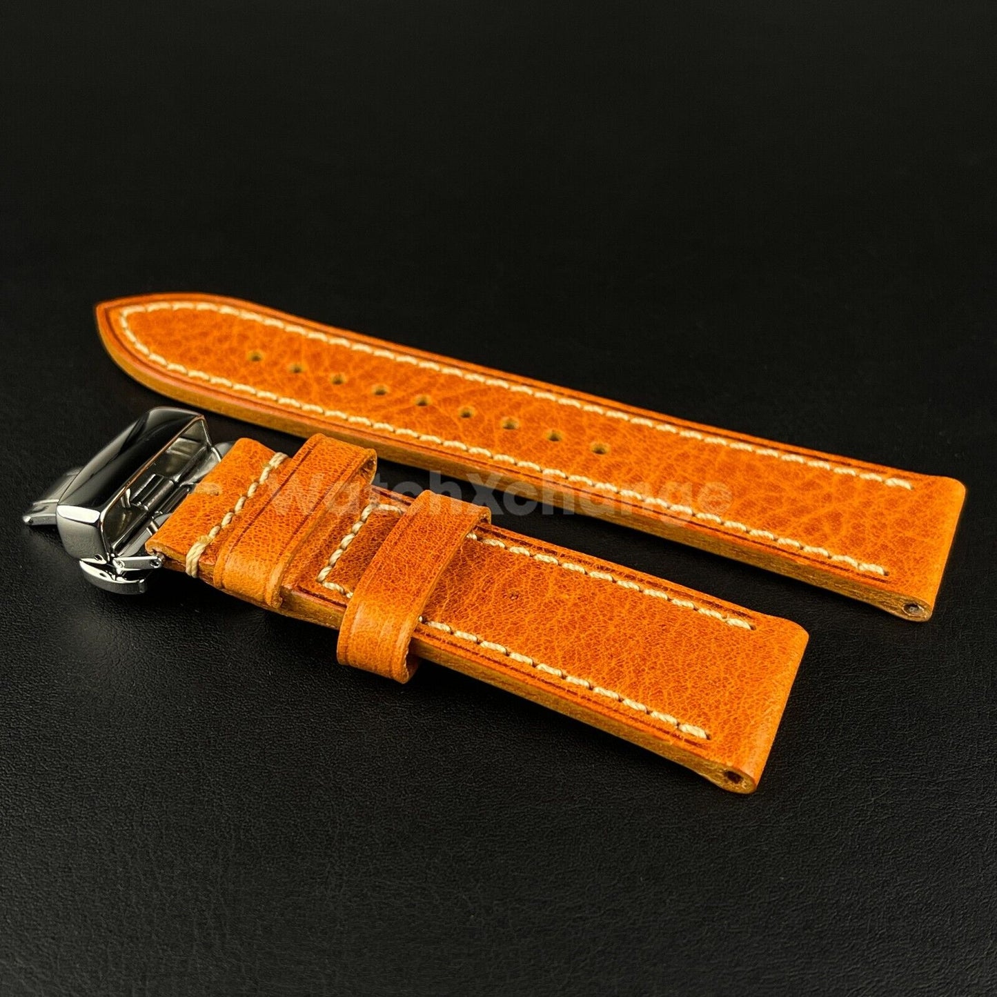 Mens Genuine Light Brown Leather Watch Strap Band for PANERAI FOSSIL 20, 22 24mm