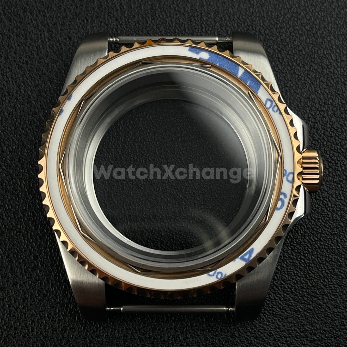 40mm Silver Rose Gold Stainless Steel Divers Watch Case GMT Submariner NH35 NH36