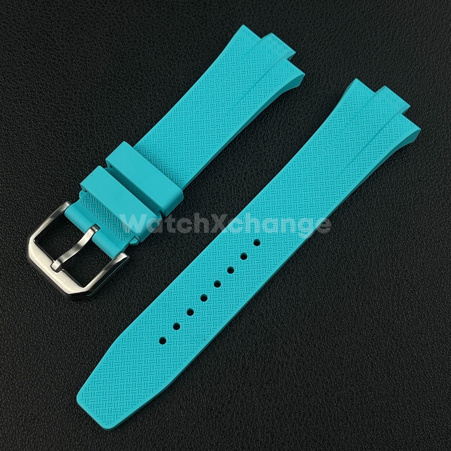 Light Blue Rubber Watch Strap For Citizen Tsuyosa NJ0150 NJ0151ME NJ01510158 9mm