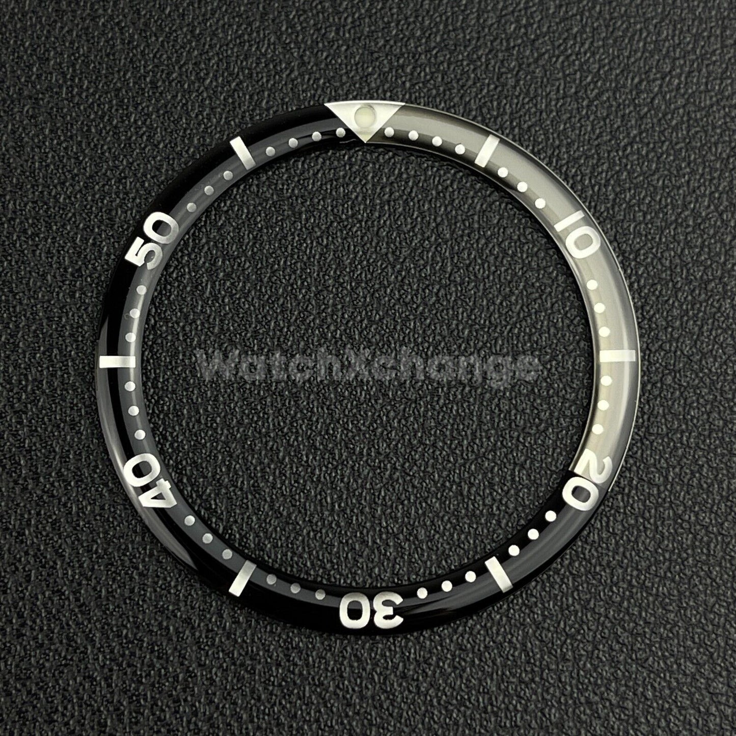 Black & Grey 38mm Flat Resin Bezel Insert For Divers Watch Seiko Mod SKX SRPD