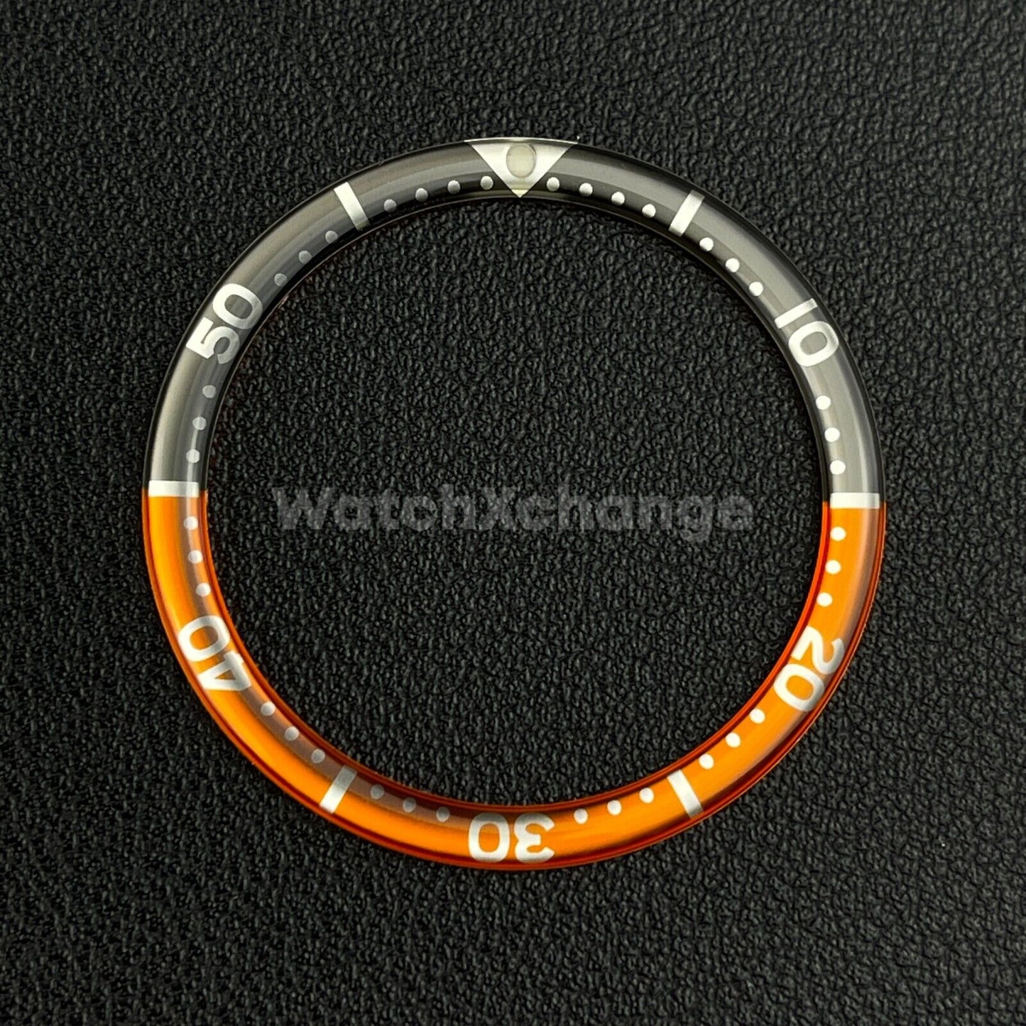 Grey & Orange 38mm Flat Resin Bezel Insert For Divers Watch Seiko Mod SKX SRPD