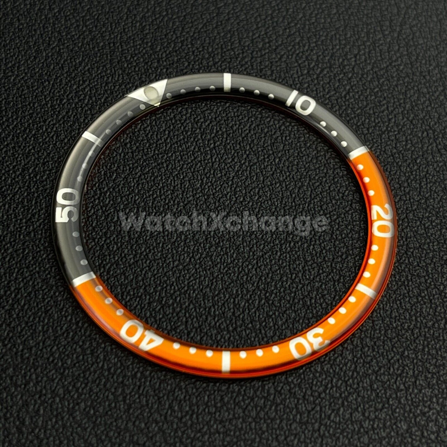 Grey & Orange 38mm Flat Resin Bezel Insert For Divers Watch Seiko Mod SKX SRPD