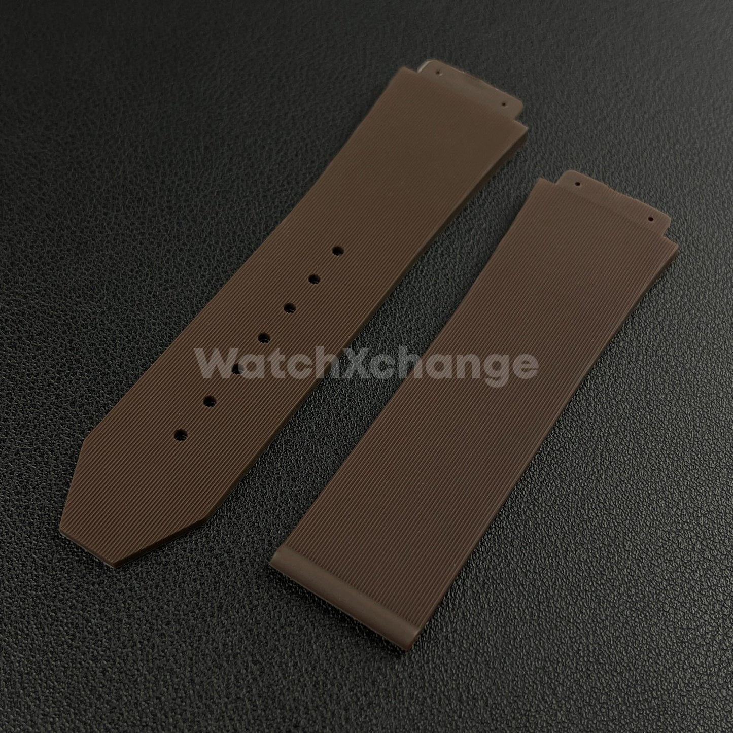 Brown Rubber Silicone Watch Strap Waterproof Band 26*19mm Fit HUBLOT BIG BANG