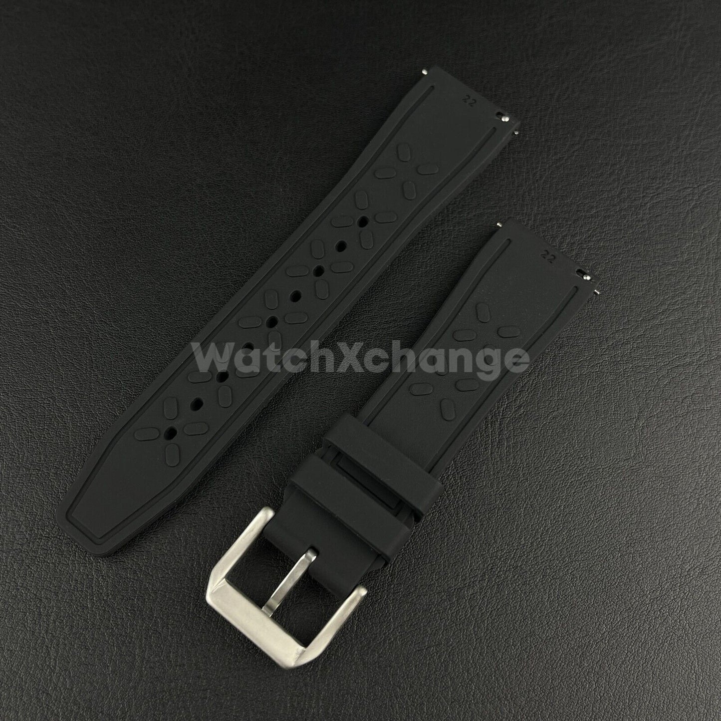 Black Rubber Strap For IWC Pilot Portugal Portofino Quick Release 20 21 22mm