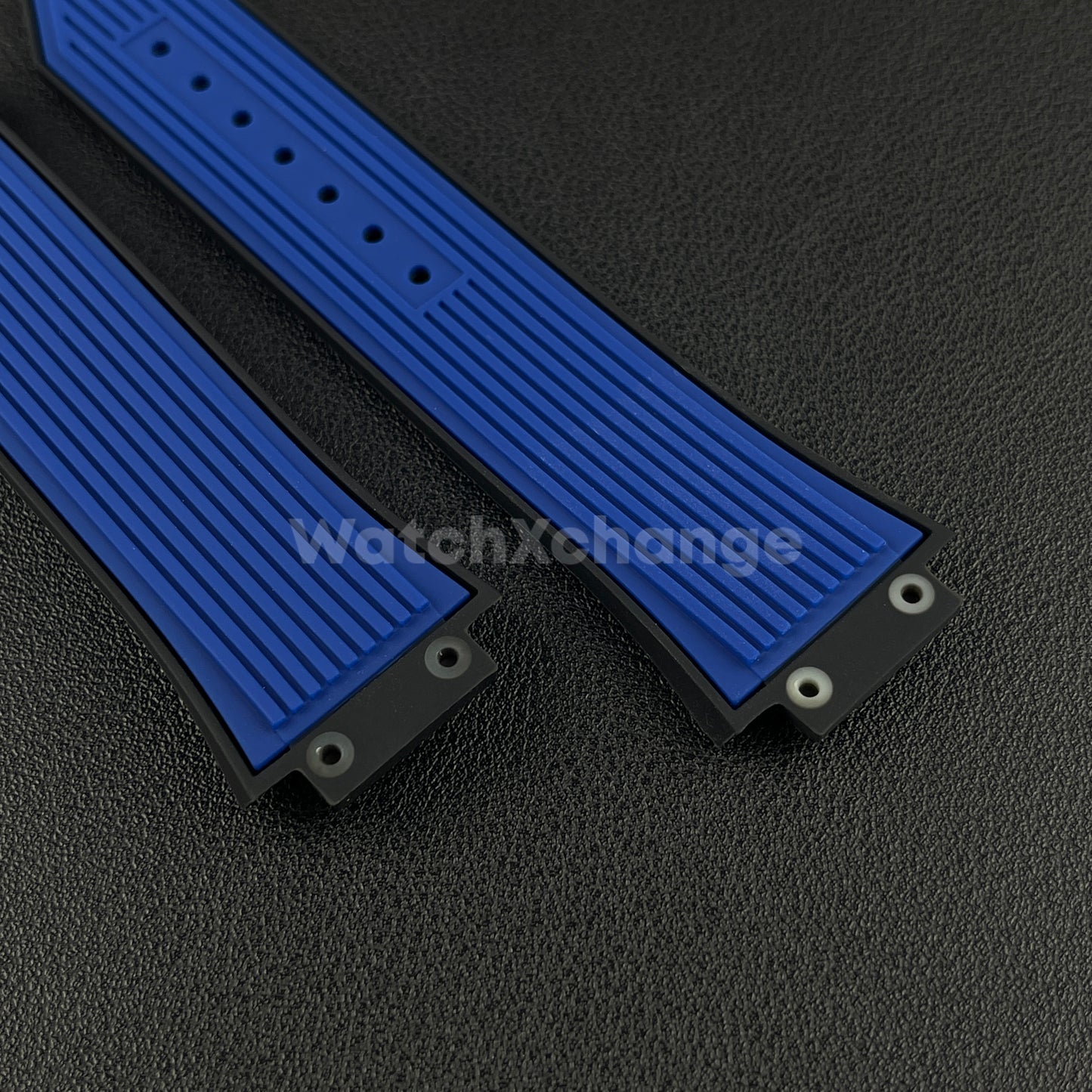 Blue Rubber Silicone Watch Strap Waterproof Band 27*17mm Fit HUBLOT BIG BANG