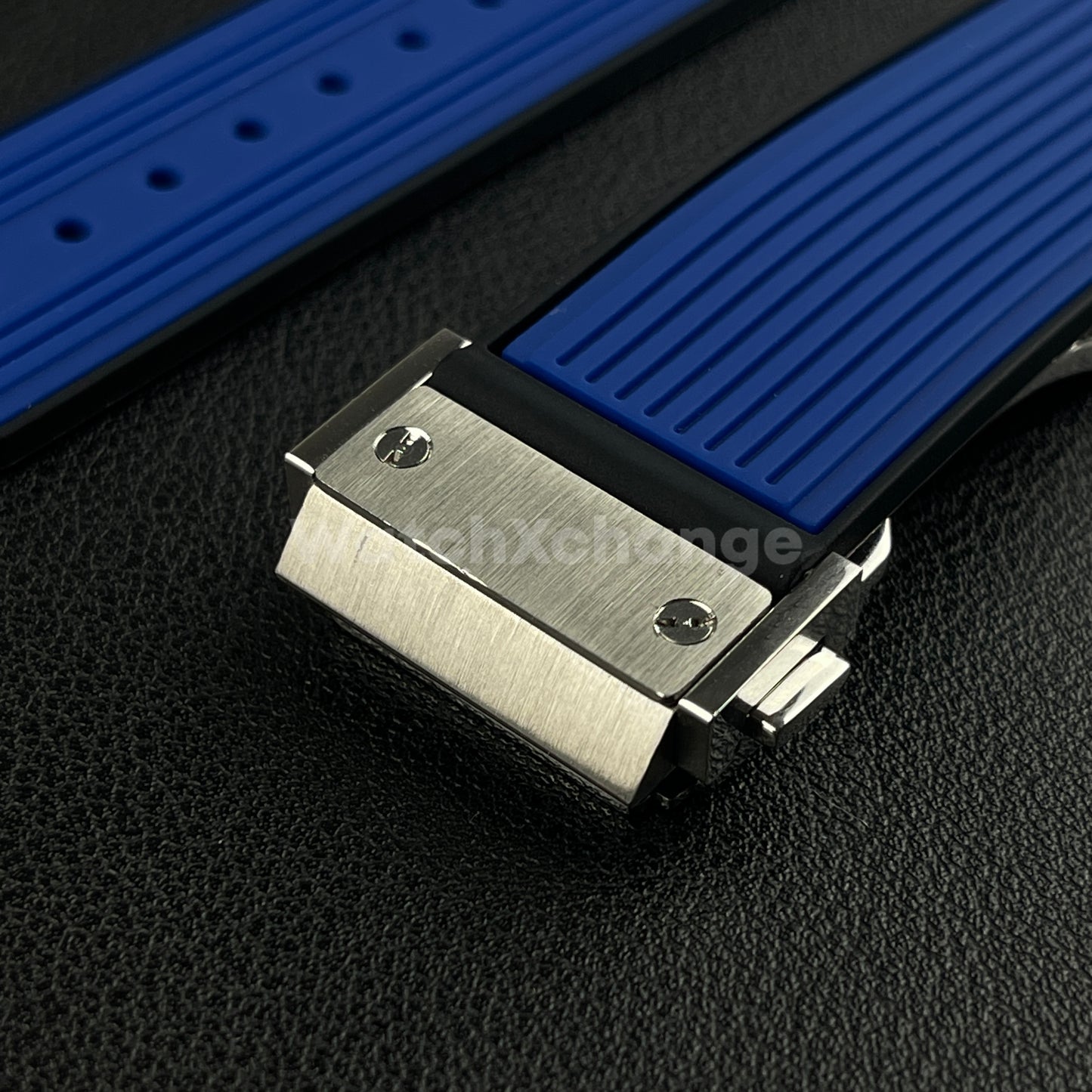 Blue Rubber Silicone Watch Strap Waterproof Band 27*17mm Fit HUBLOT BIG BANG