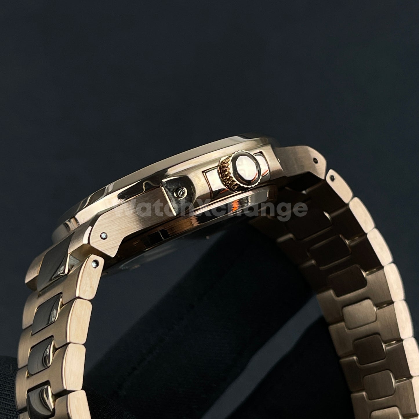 Rose Gold Nautilus Style Seiko Watch NH38 Automatic Movement