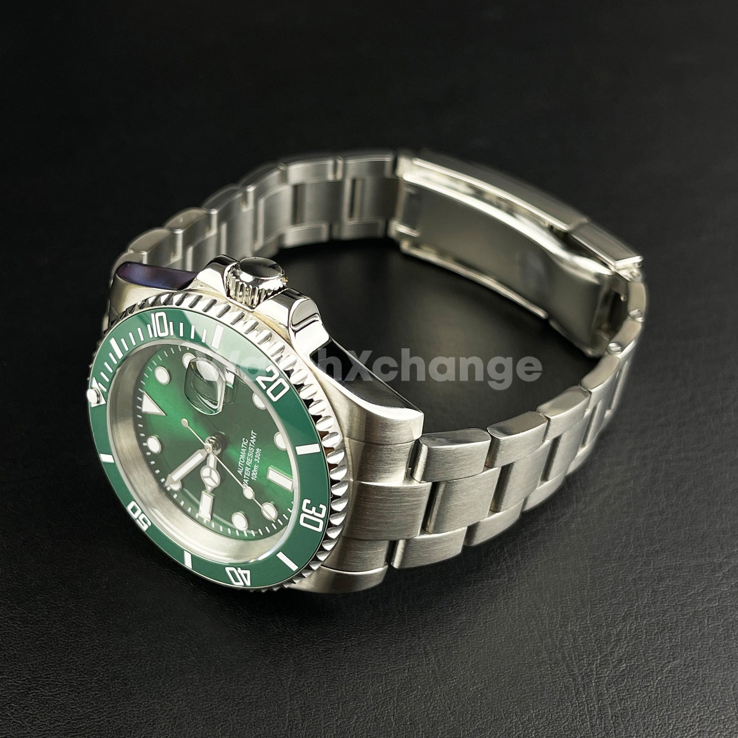 Green Hulk 40mm Diving Mens Watch NH35A Automatic Movement Sapphire Steel