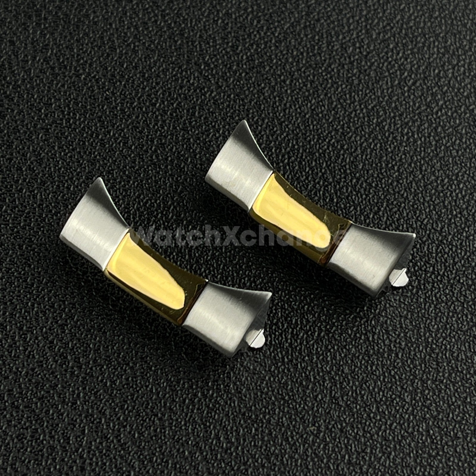 Silver & Gold 22mm Curved End Links Watch Band Strap Bracelet For Rolex 126600