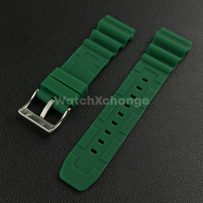 Green Rubber Watch Strap Band For Rolex Seiko SKX007 Citizen Universal 20/22mm