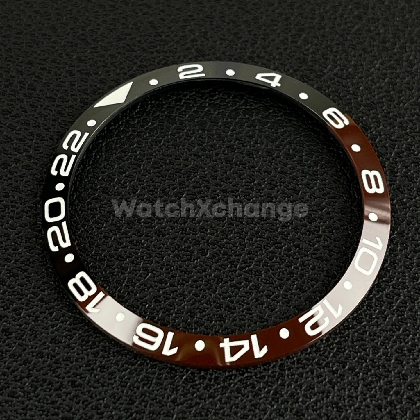 34mm Black & Brown Ceramic GMT Bezel Insert For Seiko Rolex Tudor Divers Watch