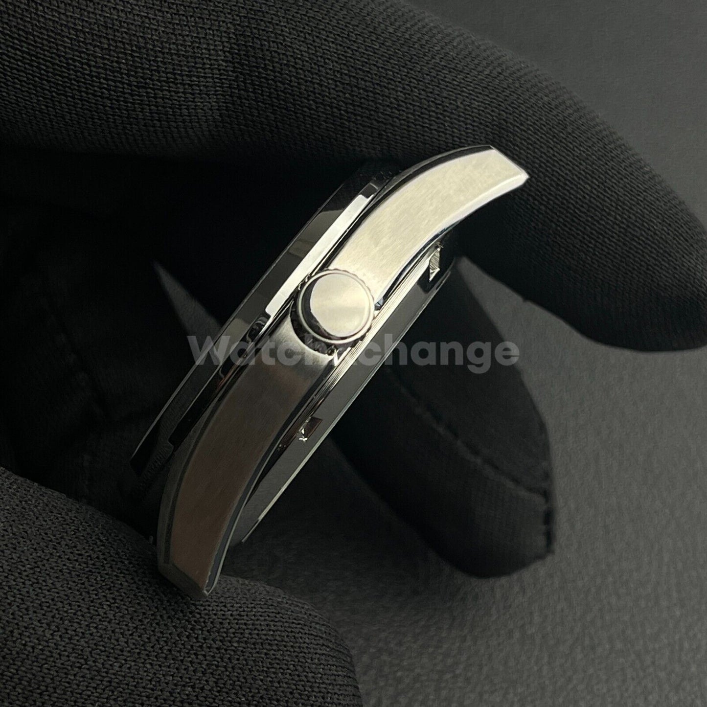 40mm Silver Pilot Stainless Steel Watch Case For Japanese NH35 NH36 NH38