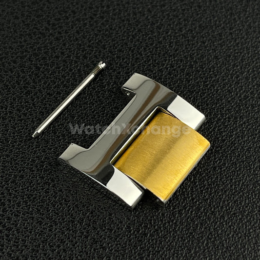 Silver & Gold Link For Cartier Ballon Bleu Stainless Brushed Steel 14mm - 22mm