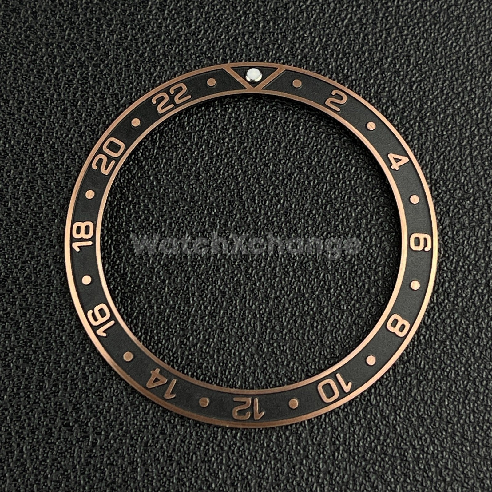Black & Rose Gold 38mm Sloping Bezel Insert For Watch Seiko Rolex SKX007 SRPD