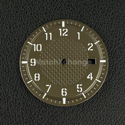 34mm Brown Watch Dial for Seiko NH35A Automatic Movement Parts