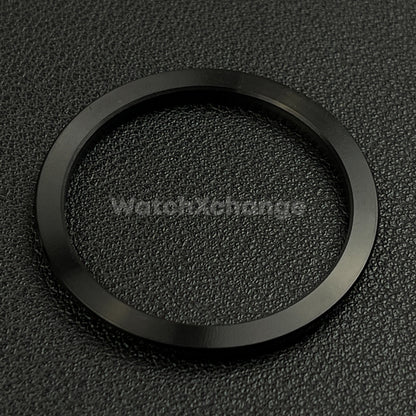 Black Curved Polished Stainless Steel Watch Bezel Insert Ring 36mm 39mm