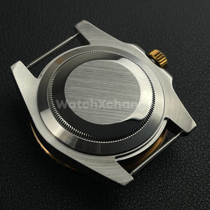 40mm Silver Rose Gold Stainless Steel Divers Watch Case GMT Submariner NH35 NH36