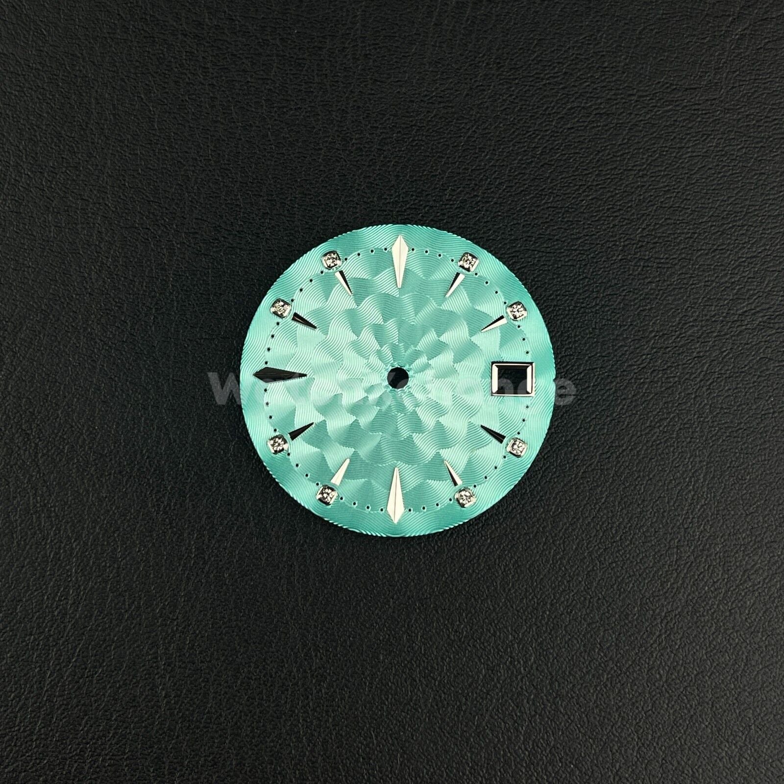 29mm Cyan Watch Dial Face Radial Pattern Diamond Scale for NH35/36 Movements