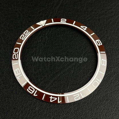 Maroon Ceramic Bezel Insert 38mm GMT For Rolex Seiko SKX007 SKX009 SRPD Sloped