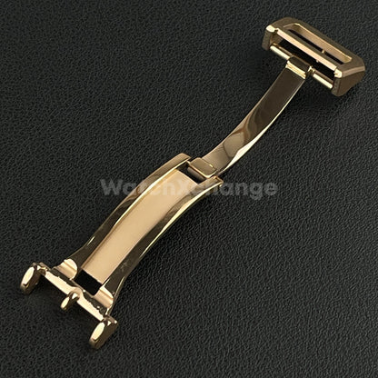 18mm Rose Gold Folding Deployment Buckle Clasp For IWC PILOT AQUATIMER