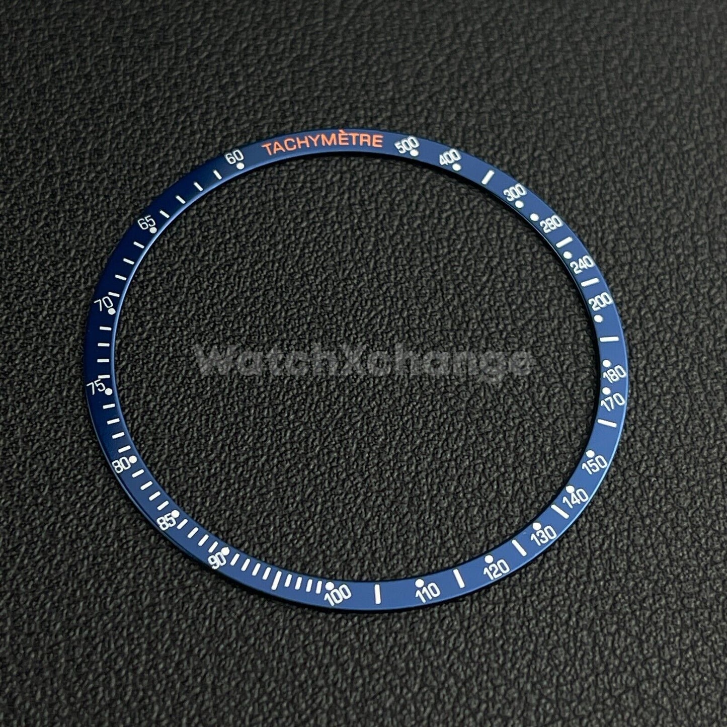 Blue & Silver Flat Aluminium Watch Bezel Insert 38.5mm for VK63 Quartz Watches