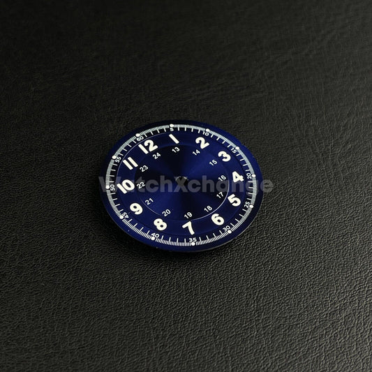 29mm Blue Watch Dial w/Green Luminous Replacement for NH35 Watch Movement Parts