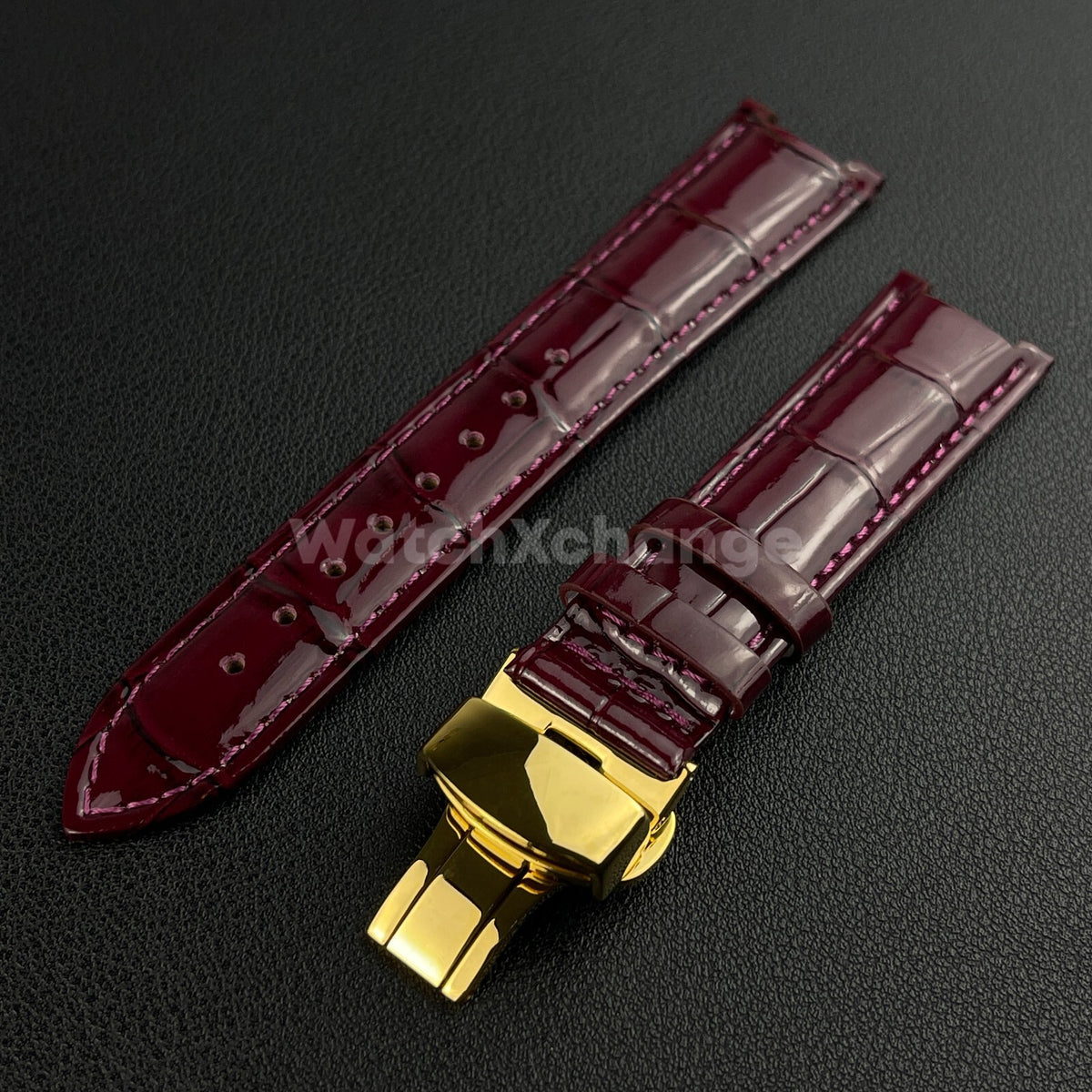 Purple Leather Watch Straps For Michael Kors MK6985 MK6986 MK2425 MK2433 20mm