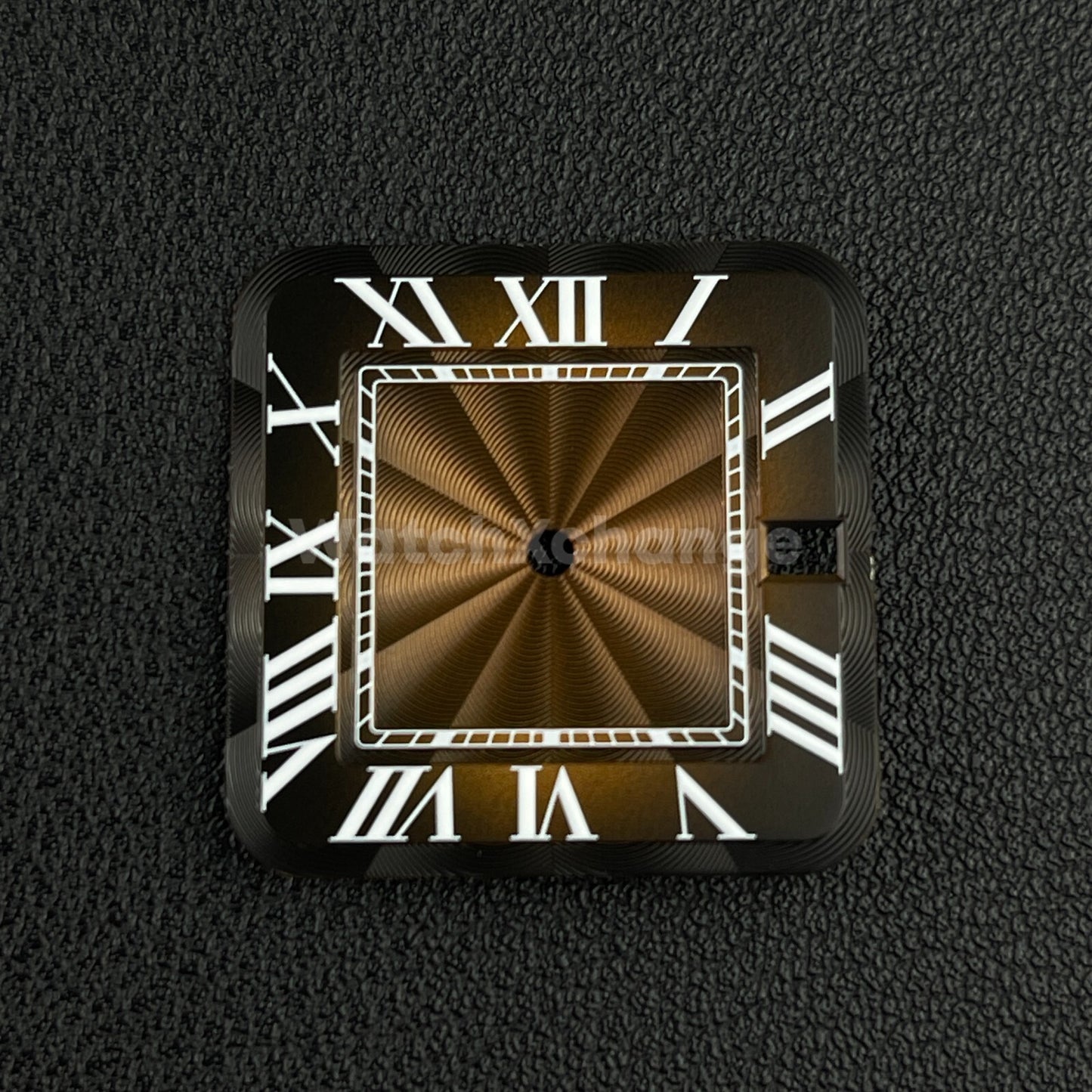 27mm Brown Square Watch Dial for NH35A Automatic Movement