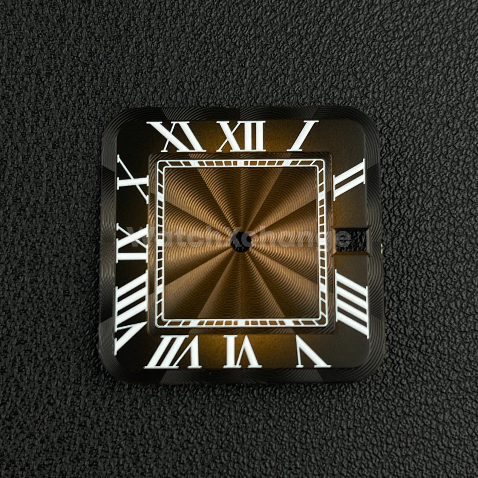 27mm Brown Square Watch Dial for NH35A Automatic Movement