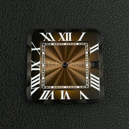 27mm Brown Square Watch Dial for NH35A Automatic Movement