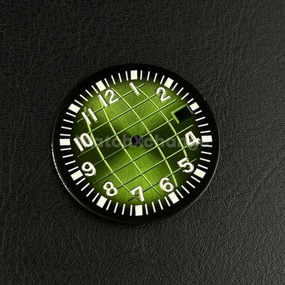 32mm Green Black Watch Dial for SEIKO NH35/NH36/4R/7S Watch Movement Parts