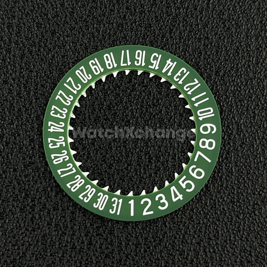 Green White Date Disk Wheel for NH36 NH35 Movement Date at 6 o'clock Position