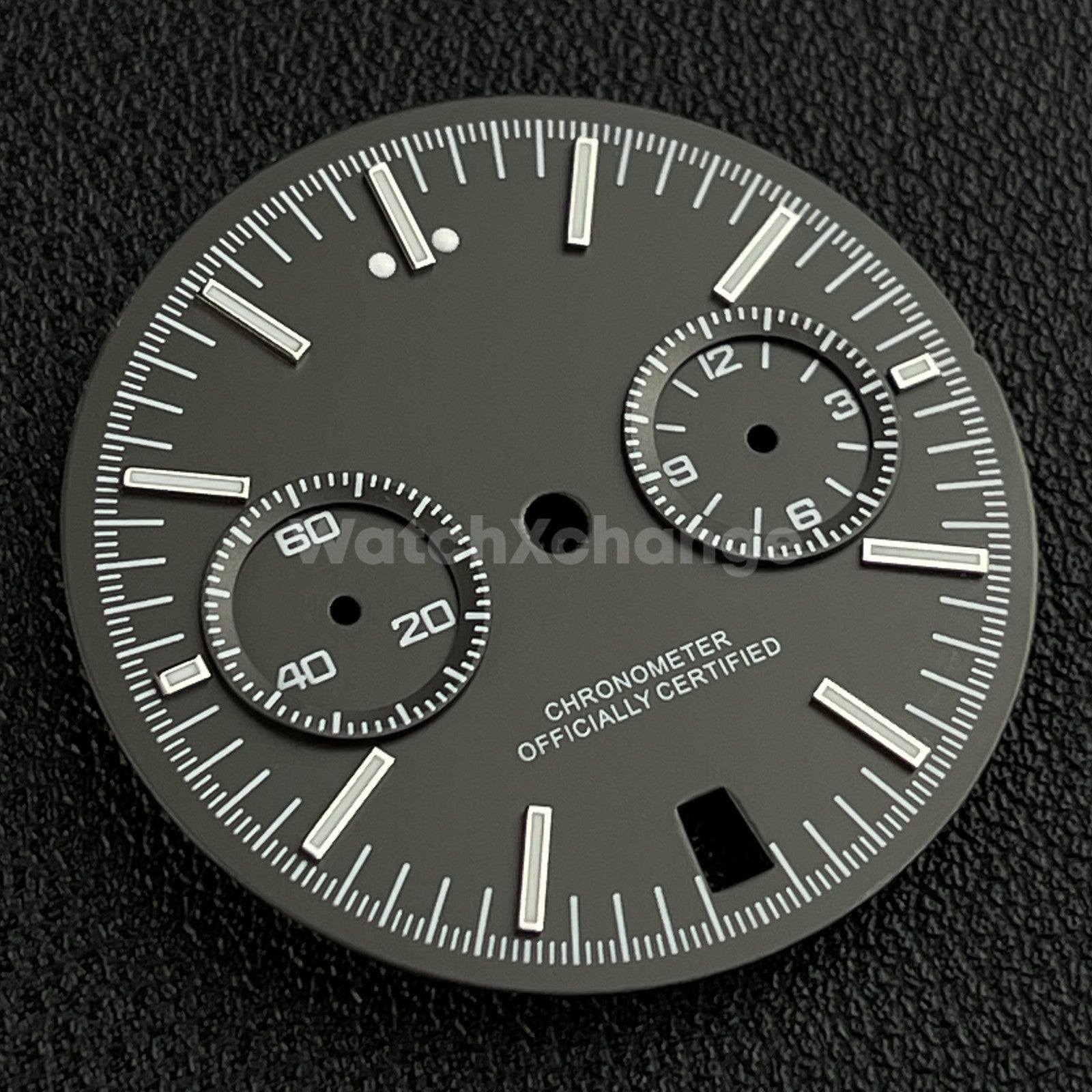 Grey 31.5mm Modified Watch Dial Accessory for VK64 Quartz Movement