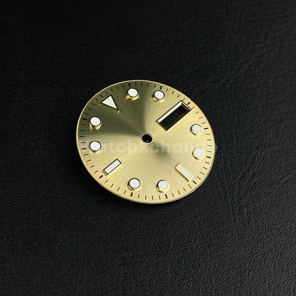 28.5mm Gold Watch Dial for SEIKO NH36 Watch Movement Parts