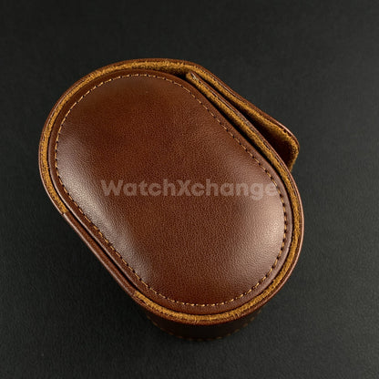 Brown Luxury Watch Storage Case Portable Travel Leather Watch Handmade Case