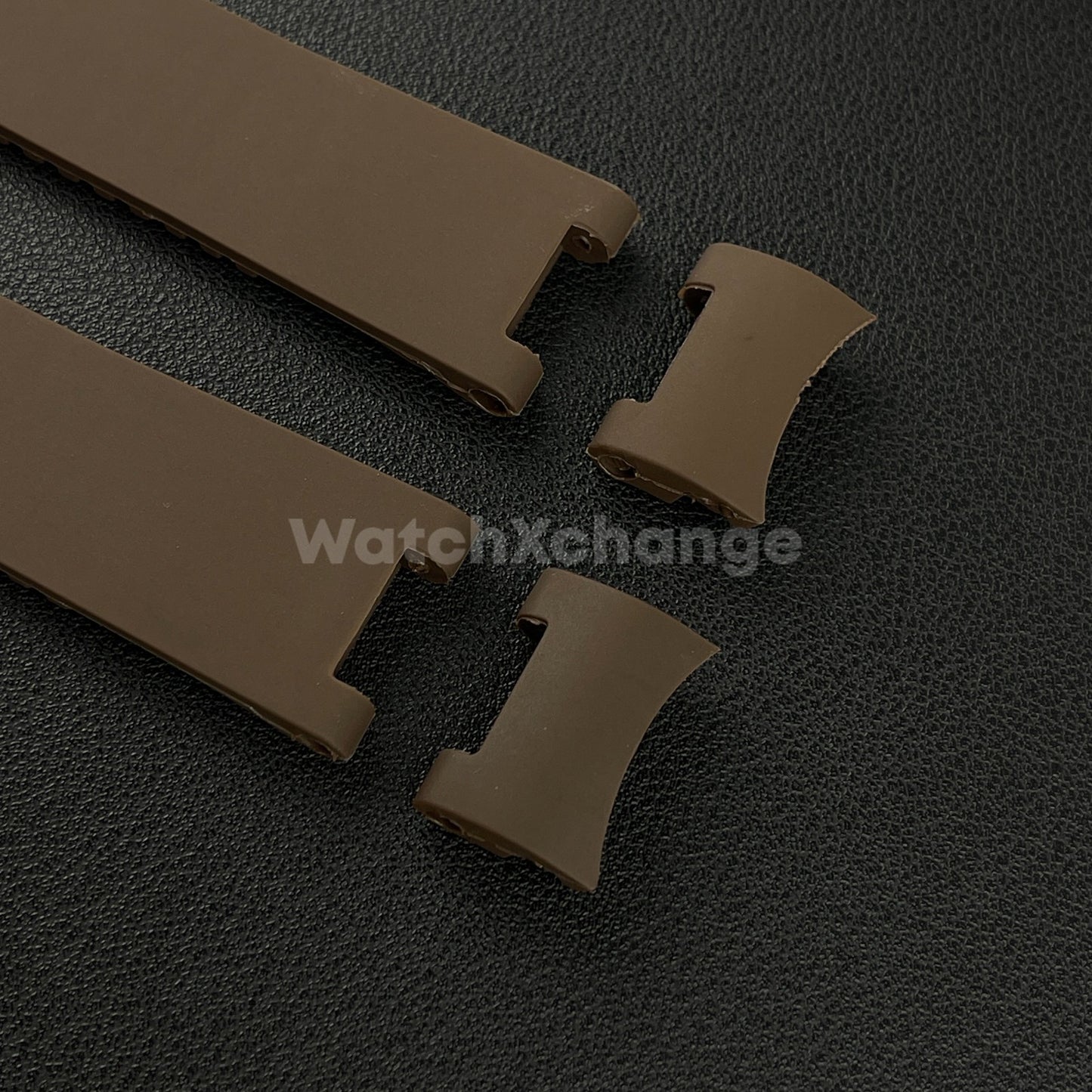 22mm Brown Silicone/Rubber Band Strap For Ulysse Nardin 263 DIVER Watch