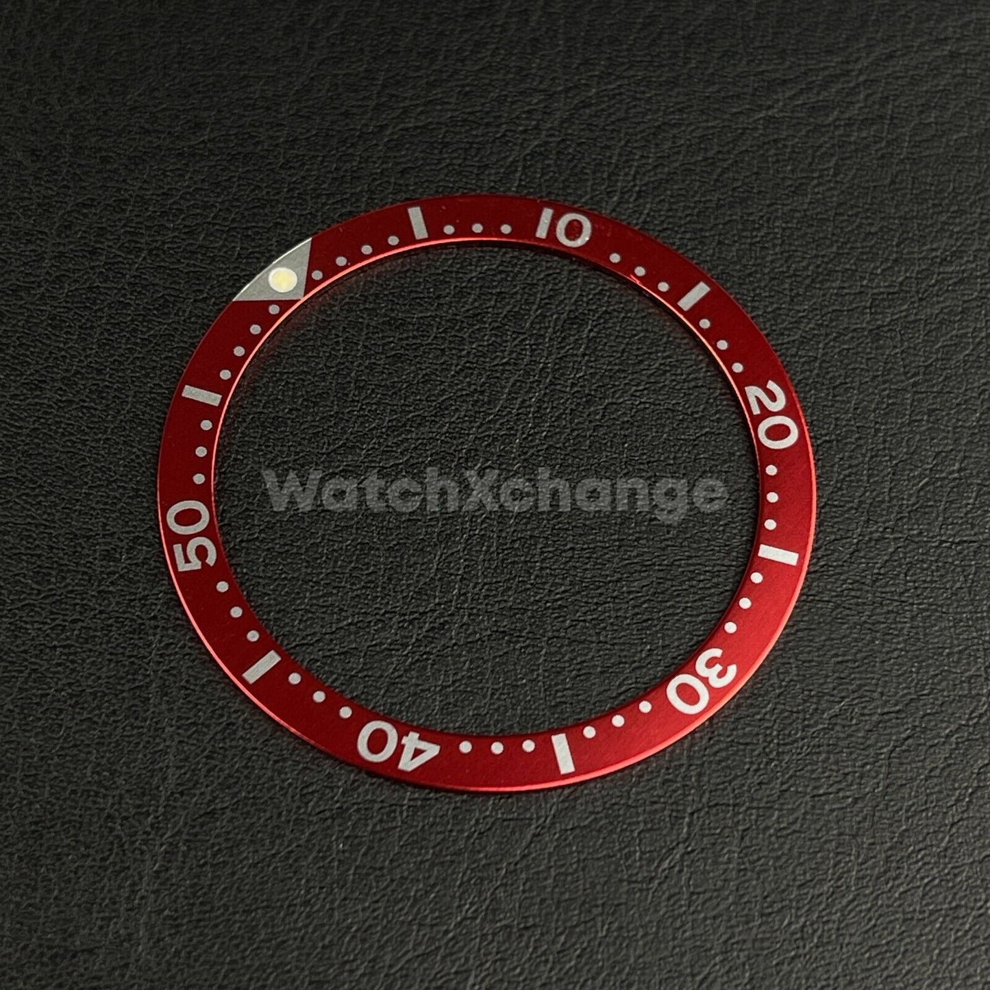 Red & Silver 39mm Flat Aluminium Bezel Insert For Divers Watch Seiko Mod Turtle