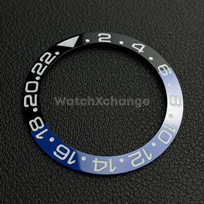 Black & Blue Batman Style Bezel Insert 40mm for Rolex Seiko SKX SRPD Omega