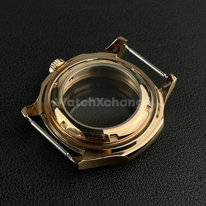 DEFECTIVE 42mm Rose Gold Stainless Steel Watch Case For NH35 NH36