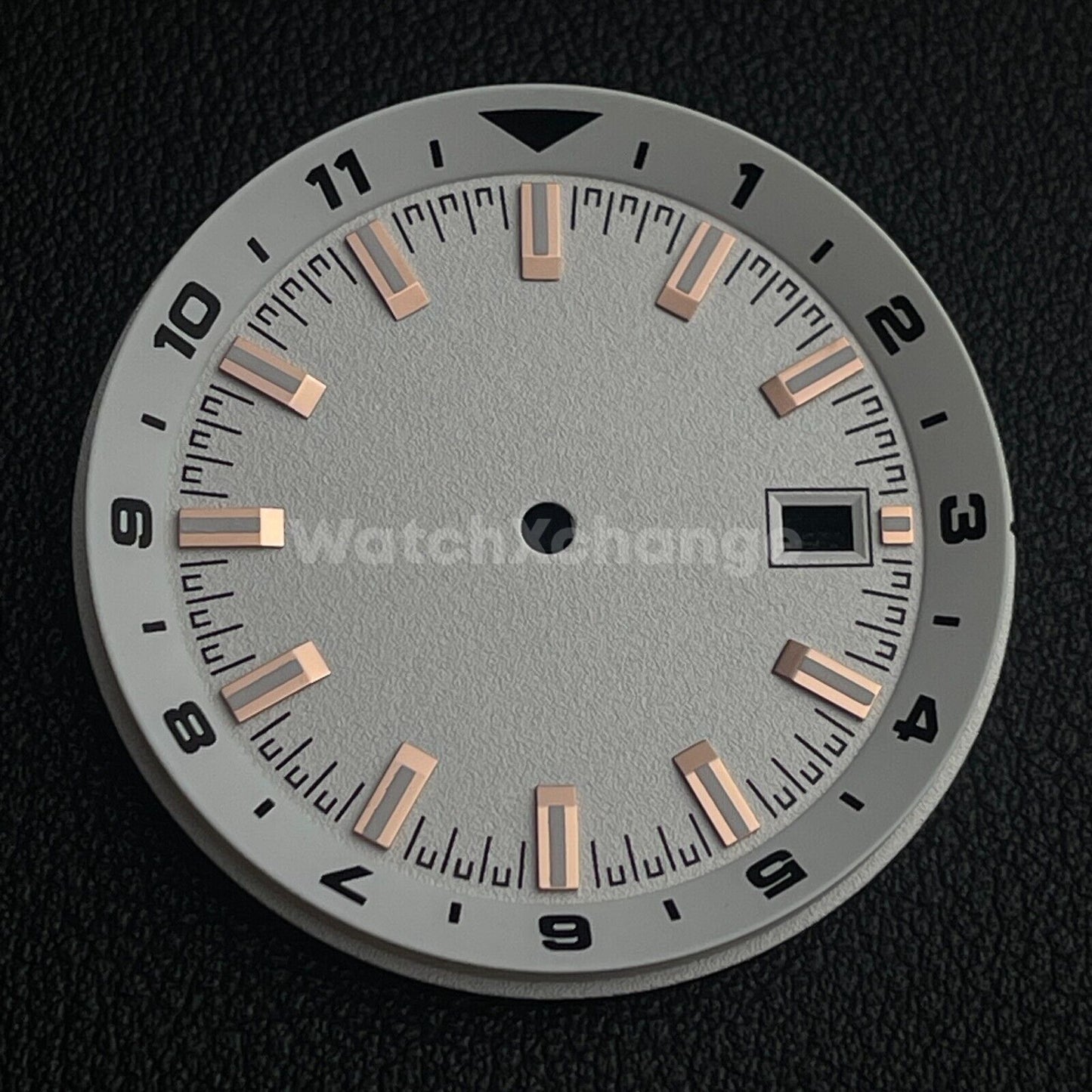 36.5mm White & Rose Gold Watch Dial for SEIKO NH35 NH35A Watch Movement
