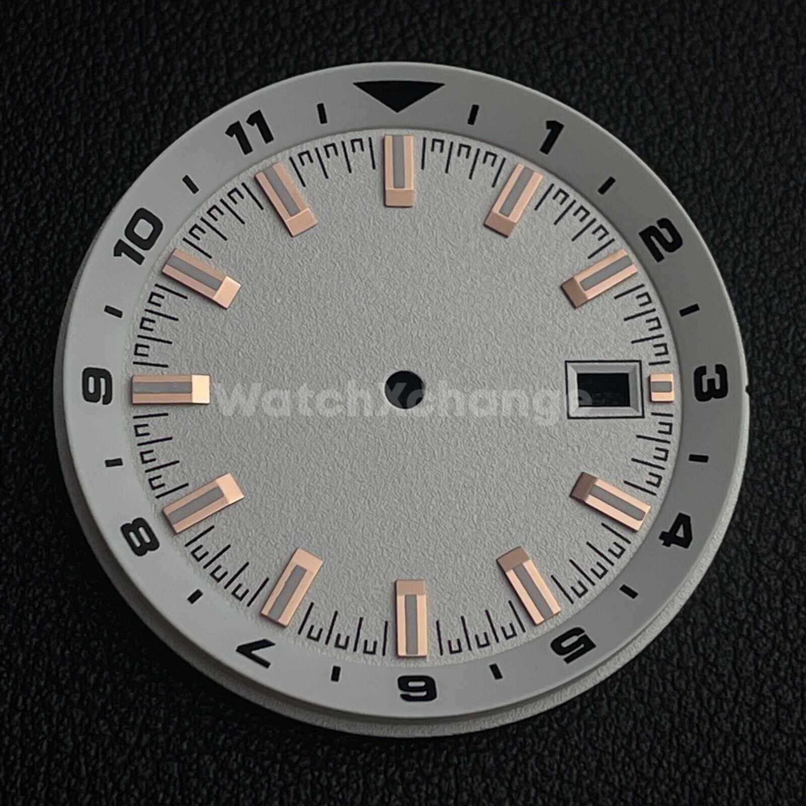 36.5mm White & Rose Gold Watch Dial for SEIKO NH35 NH35A Watch Movement