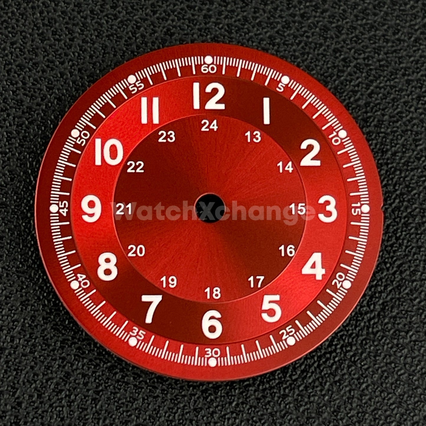 29mm Red Watch Dial w/Green Luminous Replacement for NH35 Watch Movement Parts