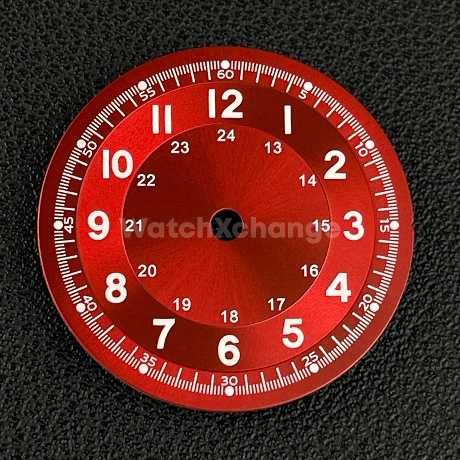 29mm Red Watch Dial w/Green Luminous Replacement for NH35 Watch Movement Parts