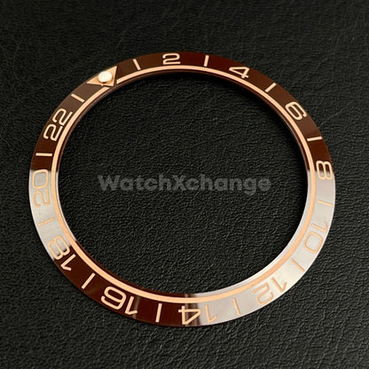 Maroon Ceramic Bezel Insert 38mm GMT For Rolex Seiko SKX007 SKX009 SRPD Sloped